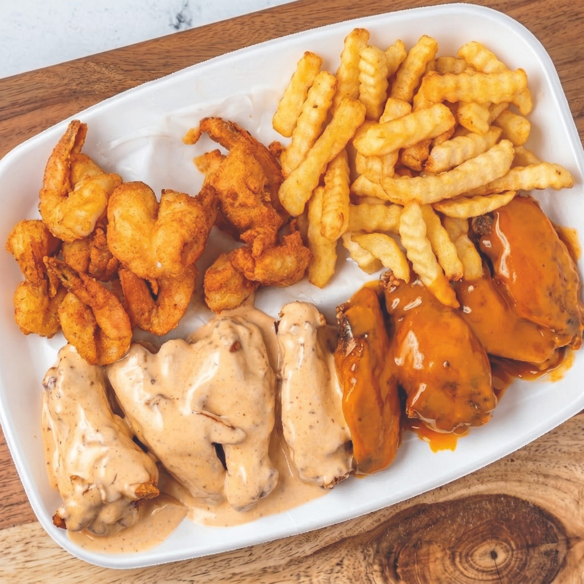 Wings & Shrimp.